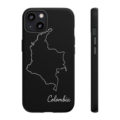 Colombia Outline Phone Case – Minimal Country Map Tough Case (iPhone, Samsung, Pixel)