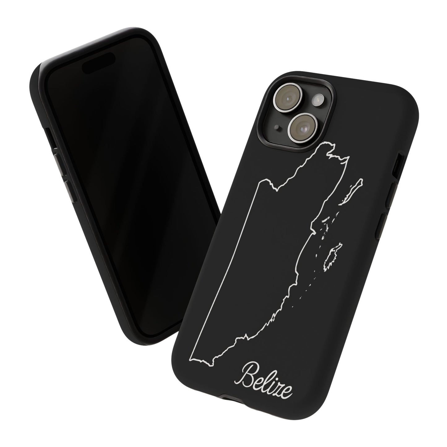 Belize Outline Phone Case – Minimal Country Map Tough Case (iPhone, Samsung, Pixel)