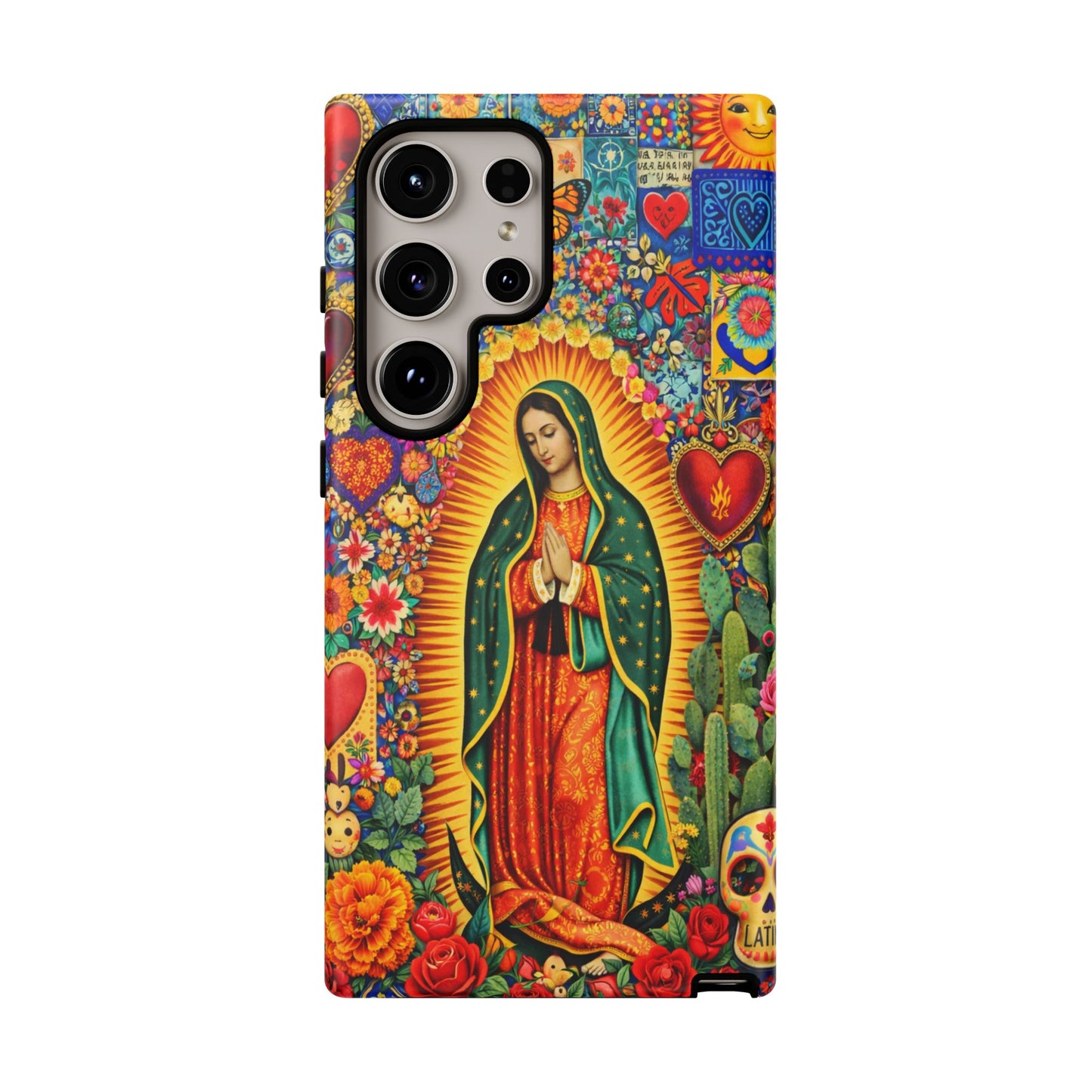 Virgin Mary Guadalupe Phone Case Mexican Folk Art Tough Cover iPhone Samsung