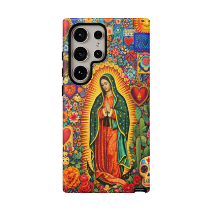 Virgin Mary Guadalupe Phone Case Mexican Folk Art Tough Cover iPhone Samsung