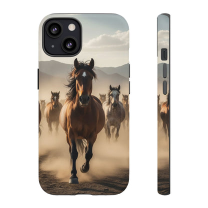 Running Horses Phone Case | Wild Mustang Herd Tough Protective Cover