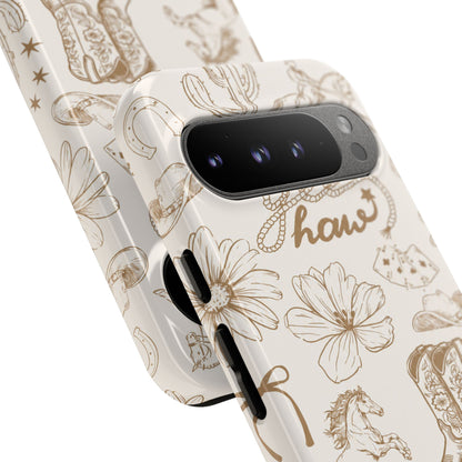 Western Cowgirl Phone Case for iPhone Samsung Galaxy Pixel Tough Case