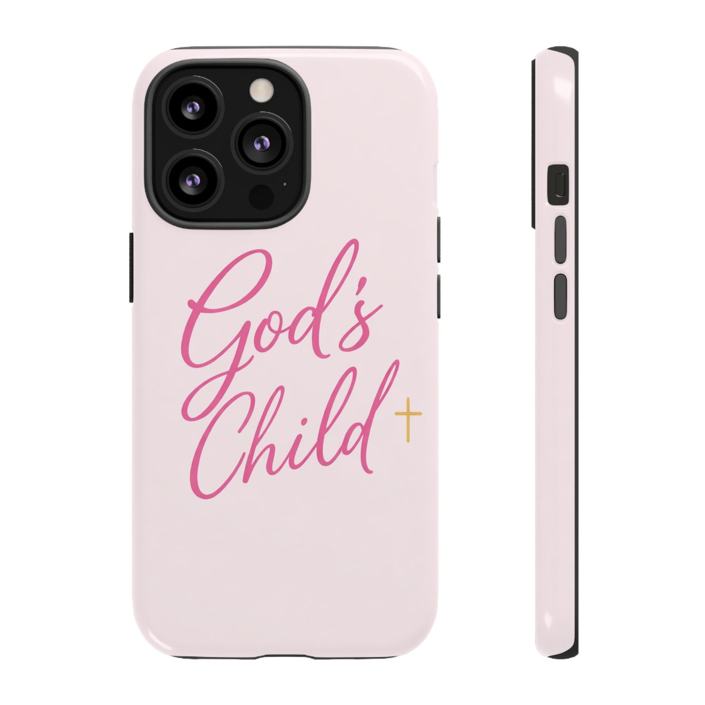 Gods Child Phone Case Christian Pink Aesthetic Tough iPhone Case