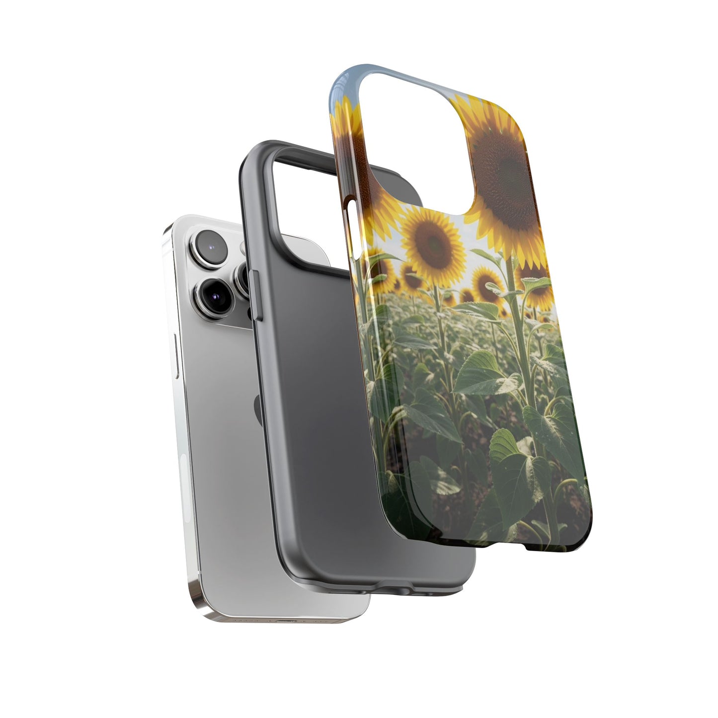 Sunflower Field Phone Case | Golden Hour Floral Aesthetic | Bright Summer Tough Case