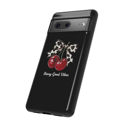 Cherry Cow Print Phone Case | Coquette Bow Aesthetic iPhone & Samsung Tough Case