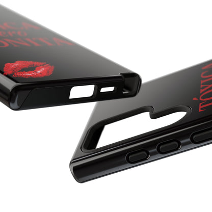 Toxica Pero Bonita Phone Case, Latina Quote Case, Red Lips Aesthetic, Spanish Saying Case, Trendy Tough Cover
