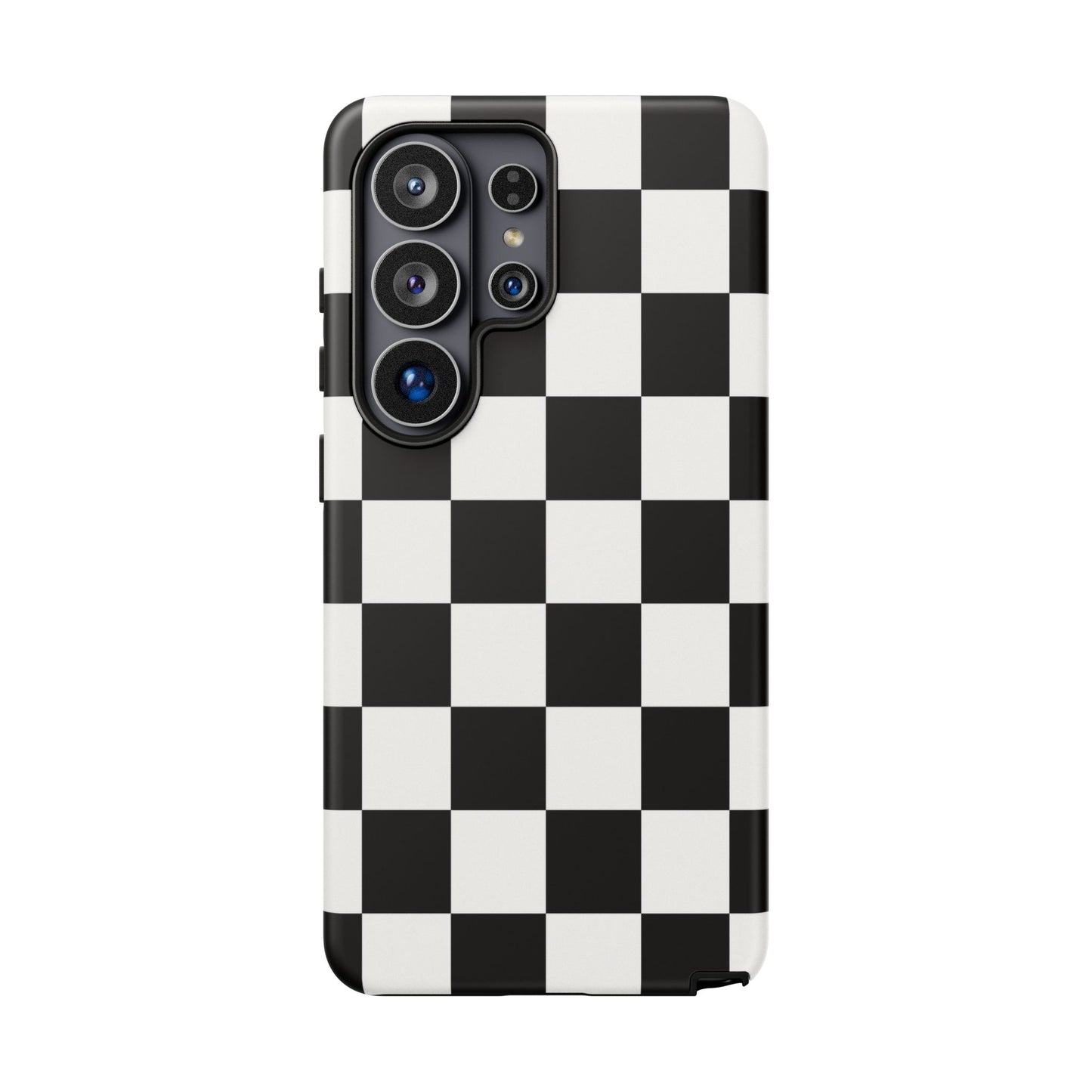 Black & White Checkerboard Phone Case – Classic Aesthetic Tough Protective Case for Iphone, Samsung Galaxy and Pixel