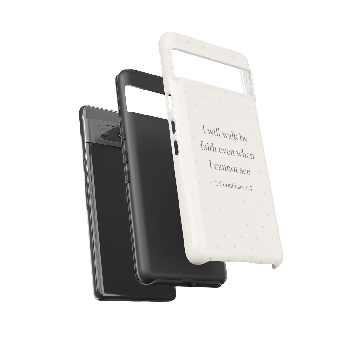Walk by Faith Phone Case 2 Corinthians 5:7 Christian Bible Cover