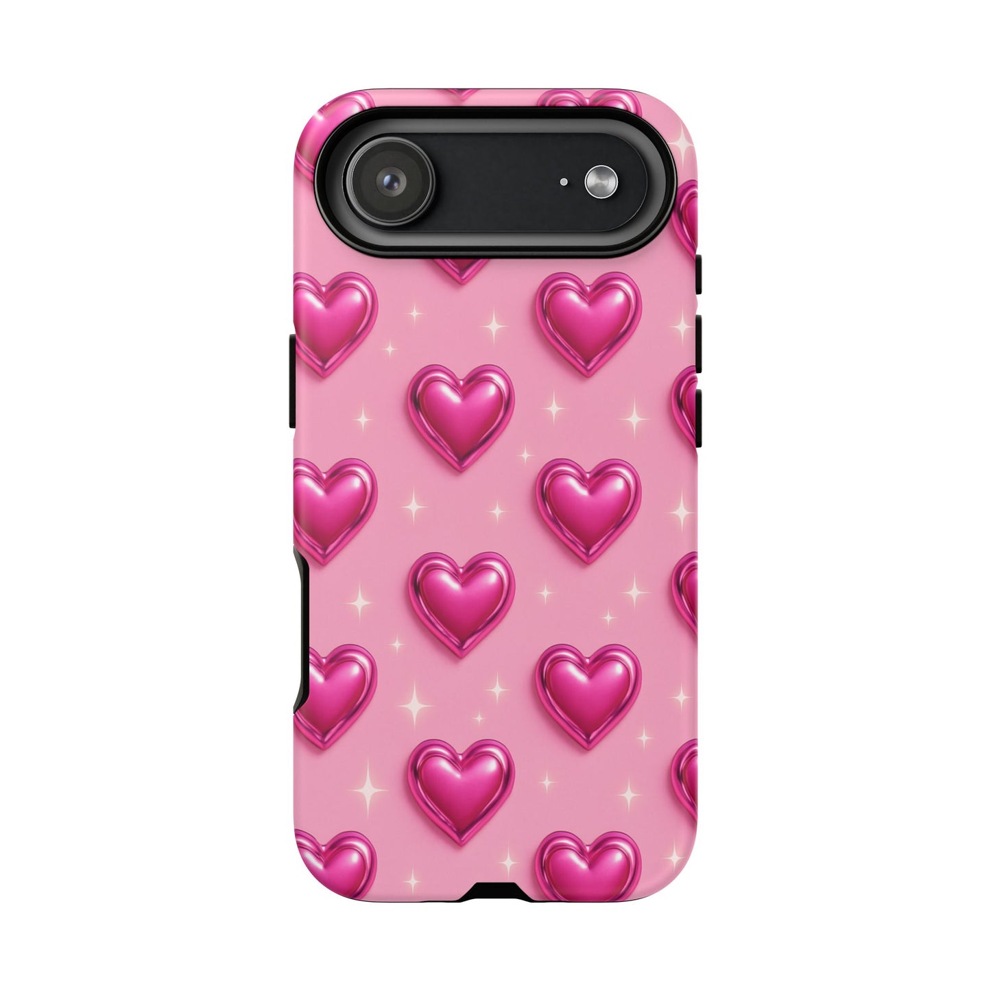 Pink Heart Pattern Phone Case | Tough Protective Case for Iphone, Samsung Galaxy and Pixel