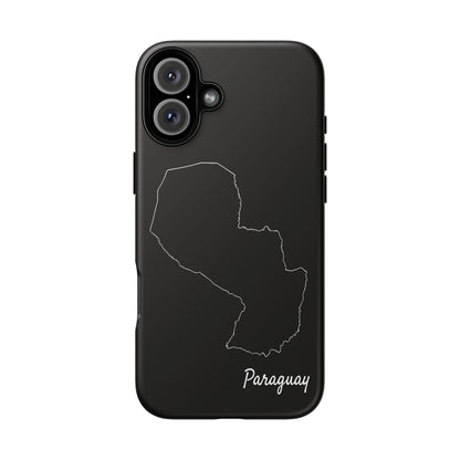 Paraguay Outline Phone Case – Minimal Country Map Tough Case (iPhone, Samsung, Pixel)