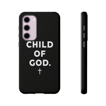 Child of God Phone Case Christian Black Aesthetic Cross Tough Cover