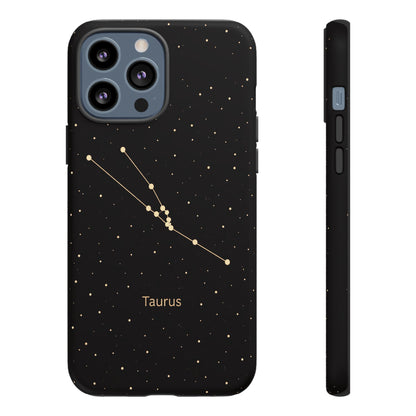 Taurus Zodiac Constellation Phone Case – Luxe Gold Celestial Cover