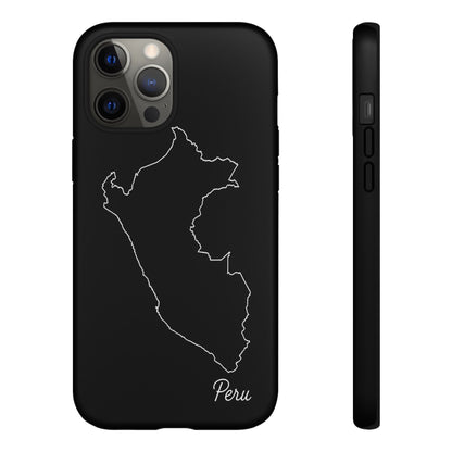 Peru Outline Phone Case – Minimal Country Map Tough Case (iPhone, Samsung, Pixel)