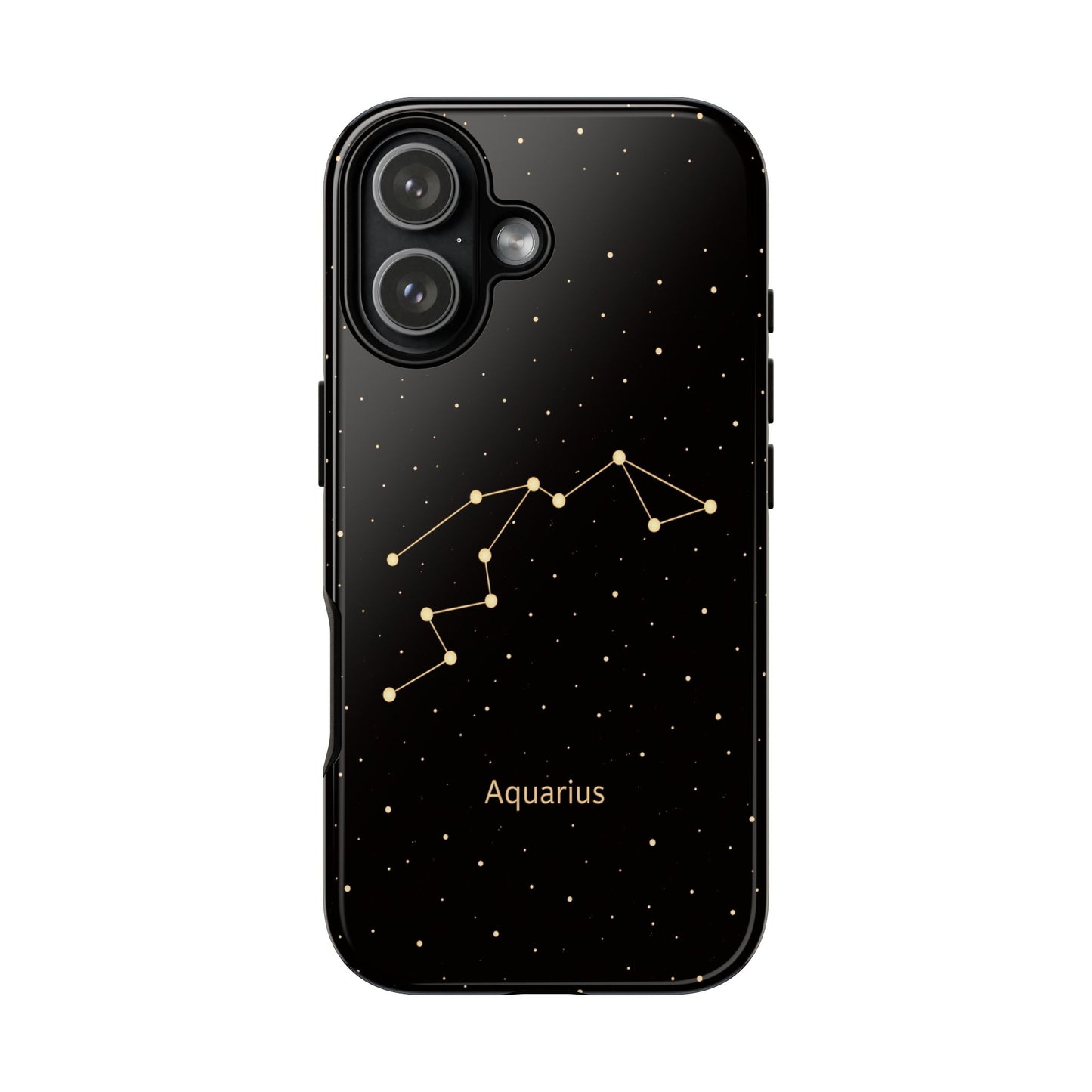 Aquarius Zodiac Constellation Phone Case – Luxe Gold Celestial Cover