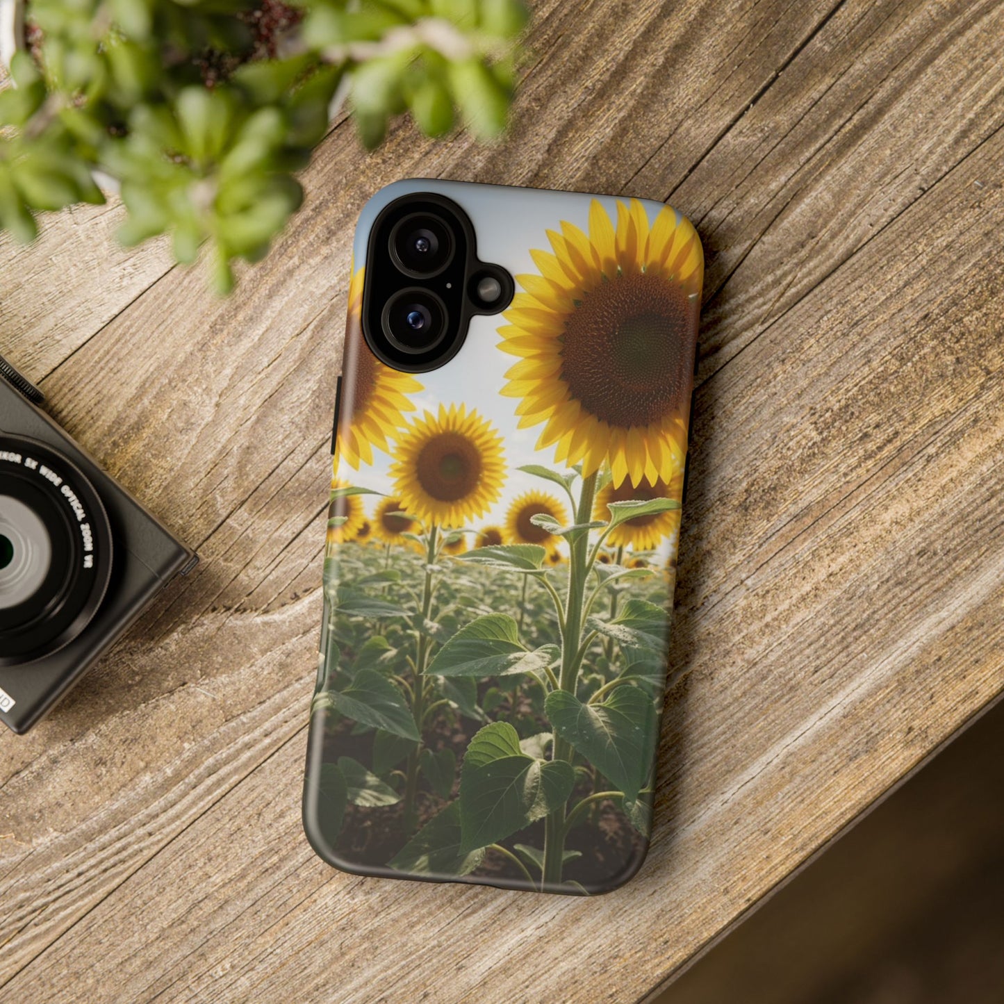 Sunflower Field Phone Case | Golden Hour Floral Aesthetic | Bright Summer Tough Case