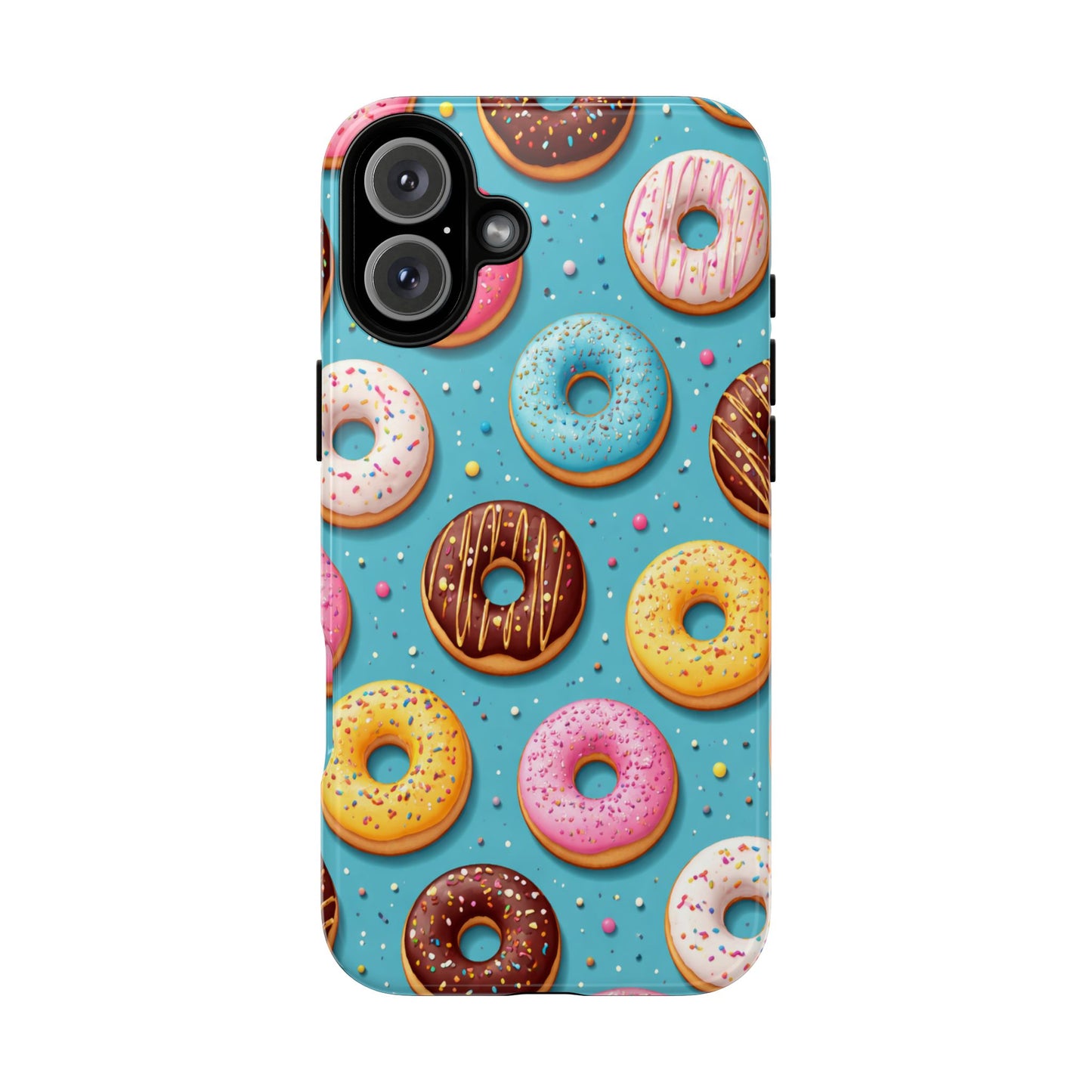 Cute Donut Pattern Phone Case – Colorful Sprinkles Dessert Design for Iphone, Samsung Galaxy and Pixel