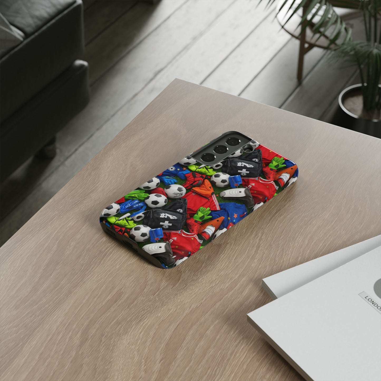 Soccer Ball Pattern Phone Case – Sports Fan Tough Protective Game Day Case
