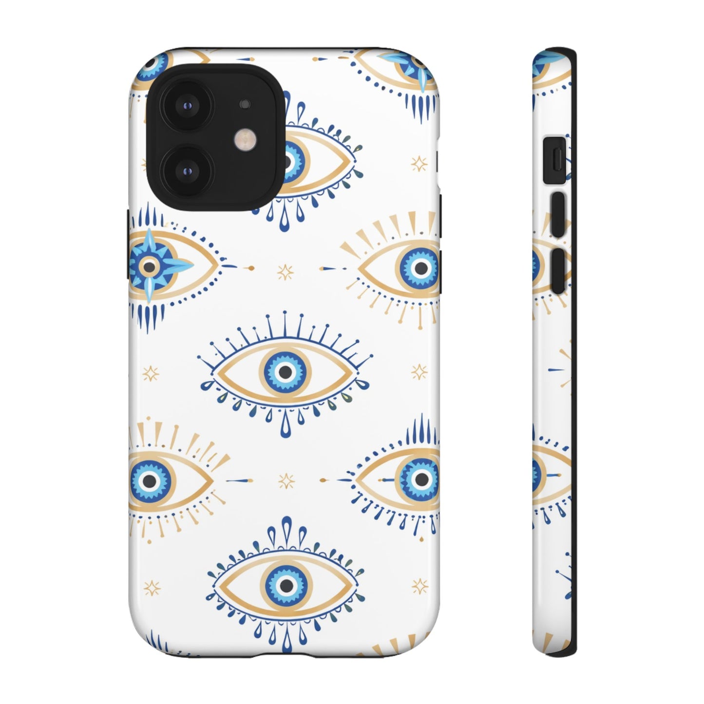Blue Evil Eye Phone Case – Protective Slim Shockproof Cover for Iphone, Samsung Galaxy and Pixel