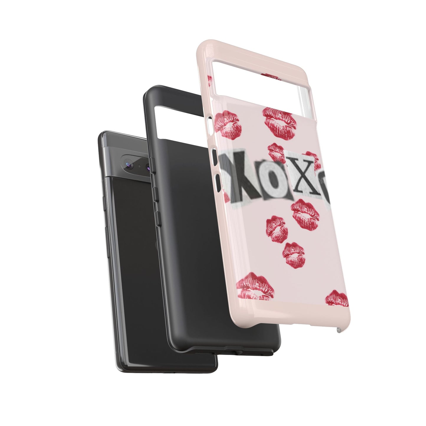 XOXO Kiss Print Phone Case | Coquette Valentine Aesthetic | Cute Pink Lipstick Kiss Tough Case for iPhone & Samsung
