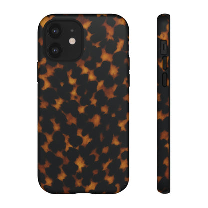 Tortoiseshell Pattern Tough Phone Case | Classic Leopard-Style Protective Cover