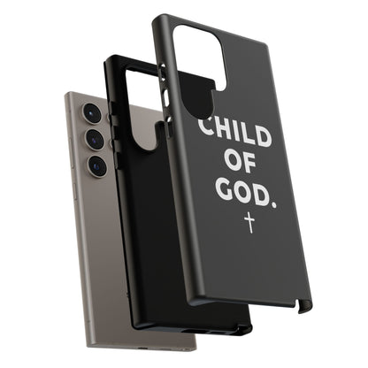 Child of God Phone Case Christian Black Aesthetic Cross Tough Cover