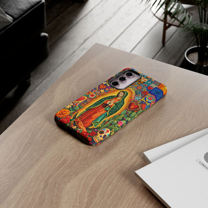 Virgin Mary Guadalupe Phone Case Mexican Folk Art Tough Cover iPhone Samsung