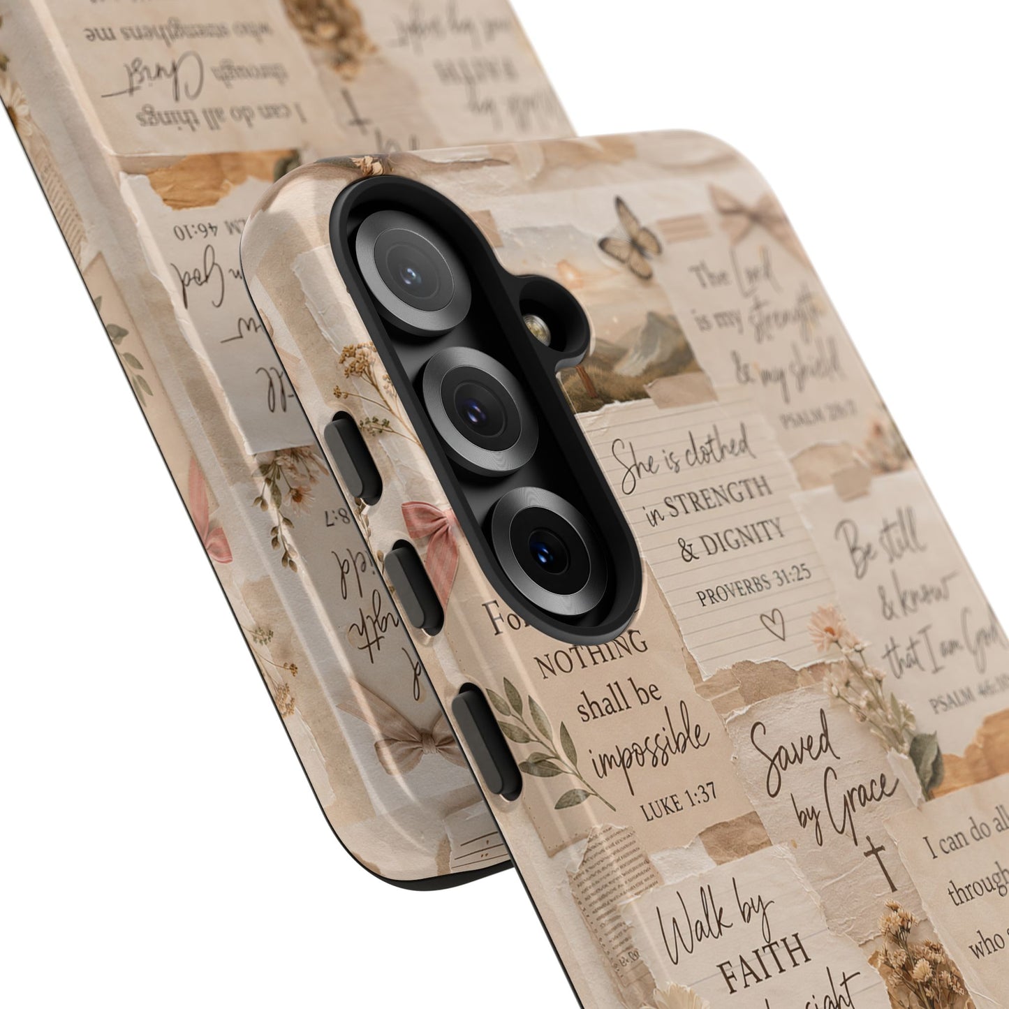 Christian Bible Verse Phone Case | Faith Scripture Aesthetic Floral Christian Case
