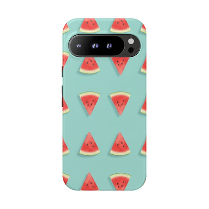 Watermelon Phone Case – Pastel Blue Summer Fruit Tough Case (iPhone, Samsung, Pixel)
