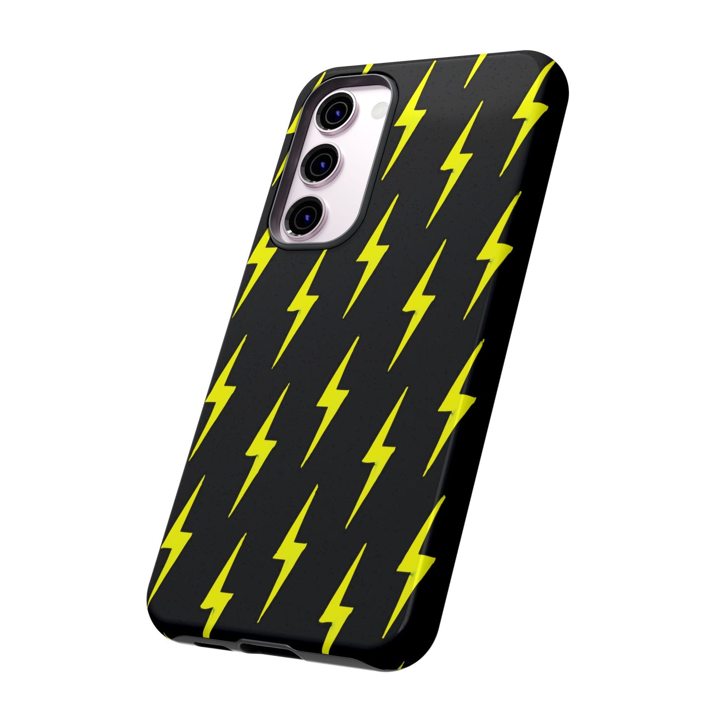 Yellow Lightning Bolt Tough Phone Case | Bold Electric Pattern Case for Iphone, Samsung Galaxy and Pixel