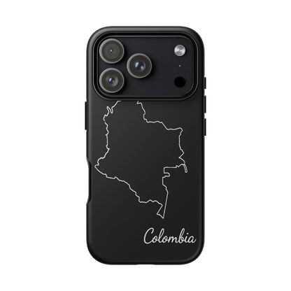 Colombia Outline Phone Case – Minimal Country Map Tough Case (iPhone, Samsung, Pixel)