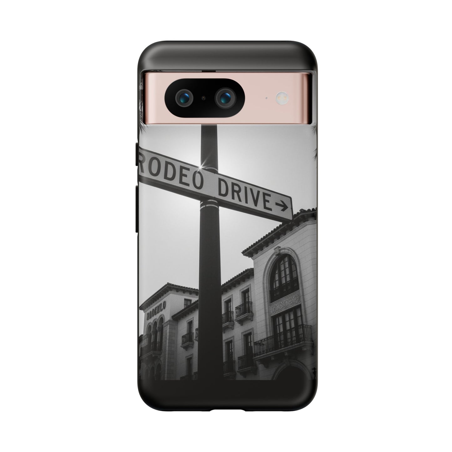 Rodeo Drive Phone Case | Los Angeles Aesthetic Black & White Photography | Luxury LA Street Tough Case for iPhone & Samsung