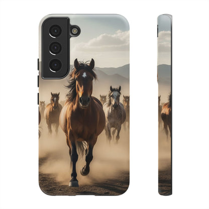 Running Horses Phone Case | Wild Mustang Herd Tough Protective Cover