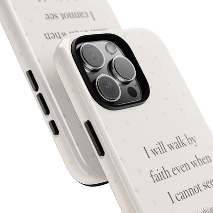 Walk by Faith Phone Case 2 Corinthians 5:7 Christian Bible Cover