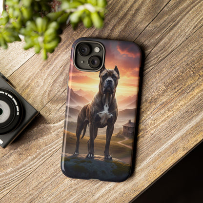 Cane Corso Phone Case – Guard Dog Sunset Tough Case (iPhone, Samsung, Pixel) | Dog Lover Gift