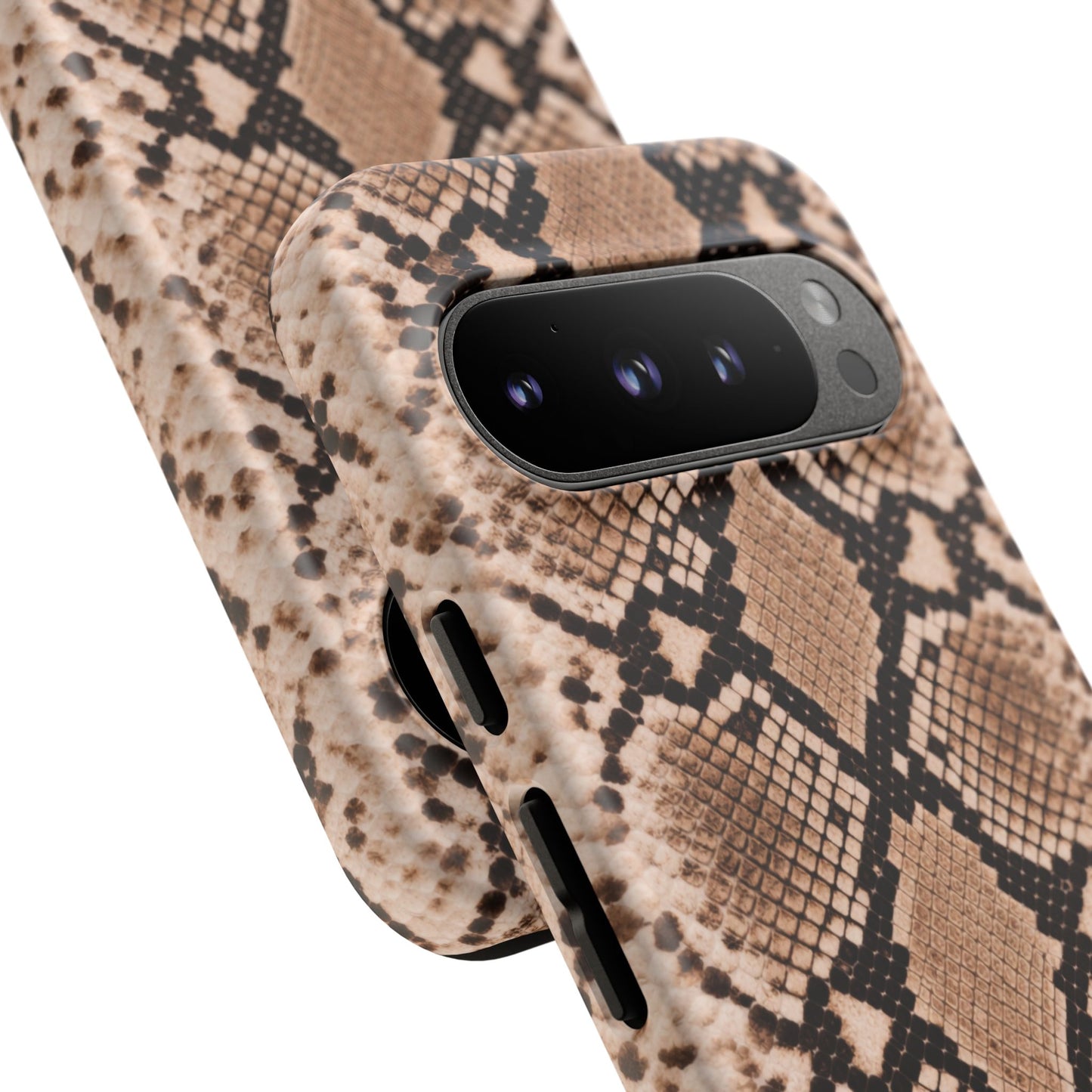 Snake Print Phone Case – Brown Python Pattern Slim Protective Cover for Iphone, Samsung Galaxy and Pixel