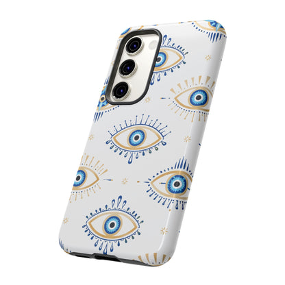 Blue Evil Eye Phone Case – Protective Slim Shockproof Cover for Iphone, Samsung Galaxy and Pixel