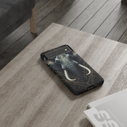 Elephant Mandala Phone Case – Black and Gold Spiritual Elephant Tough Protective Case