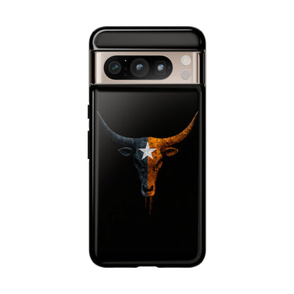 Texas Longhorn Skull Phone Case Western Cowboy Bull iPhone Samsung Cover