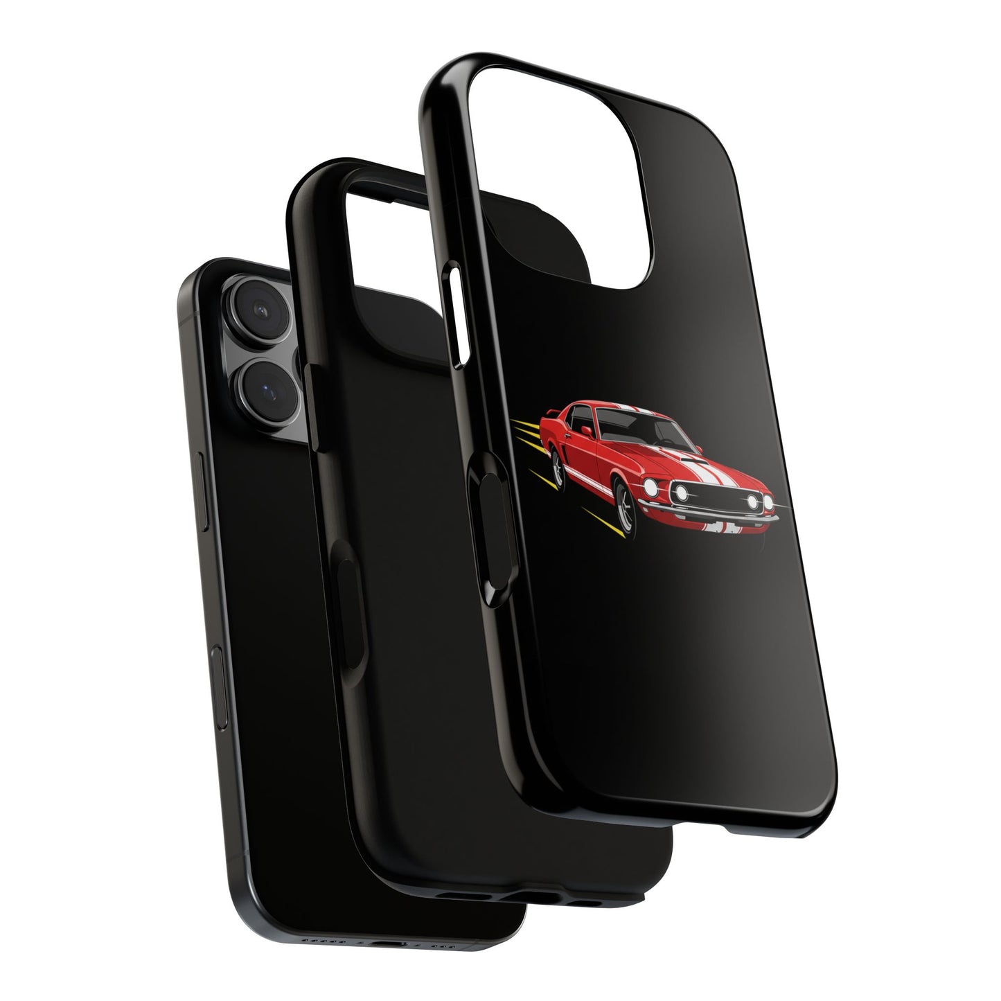 Red Muscle Car Phone Case – Classic Car Racing Tough Protective Case