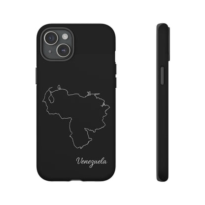 Venezuela Outline Phone Case – Minimal Country Map Tough Case (iPhone, Samsung, Pixel)
