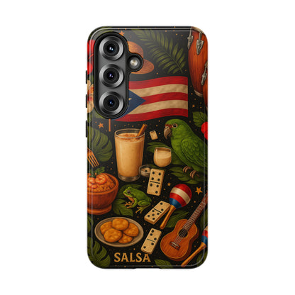 Puerto Rican Culture Phone Case | Boricua Icons Caribbean Aesthetic Tough Protective Case
