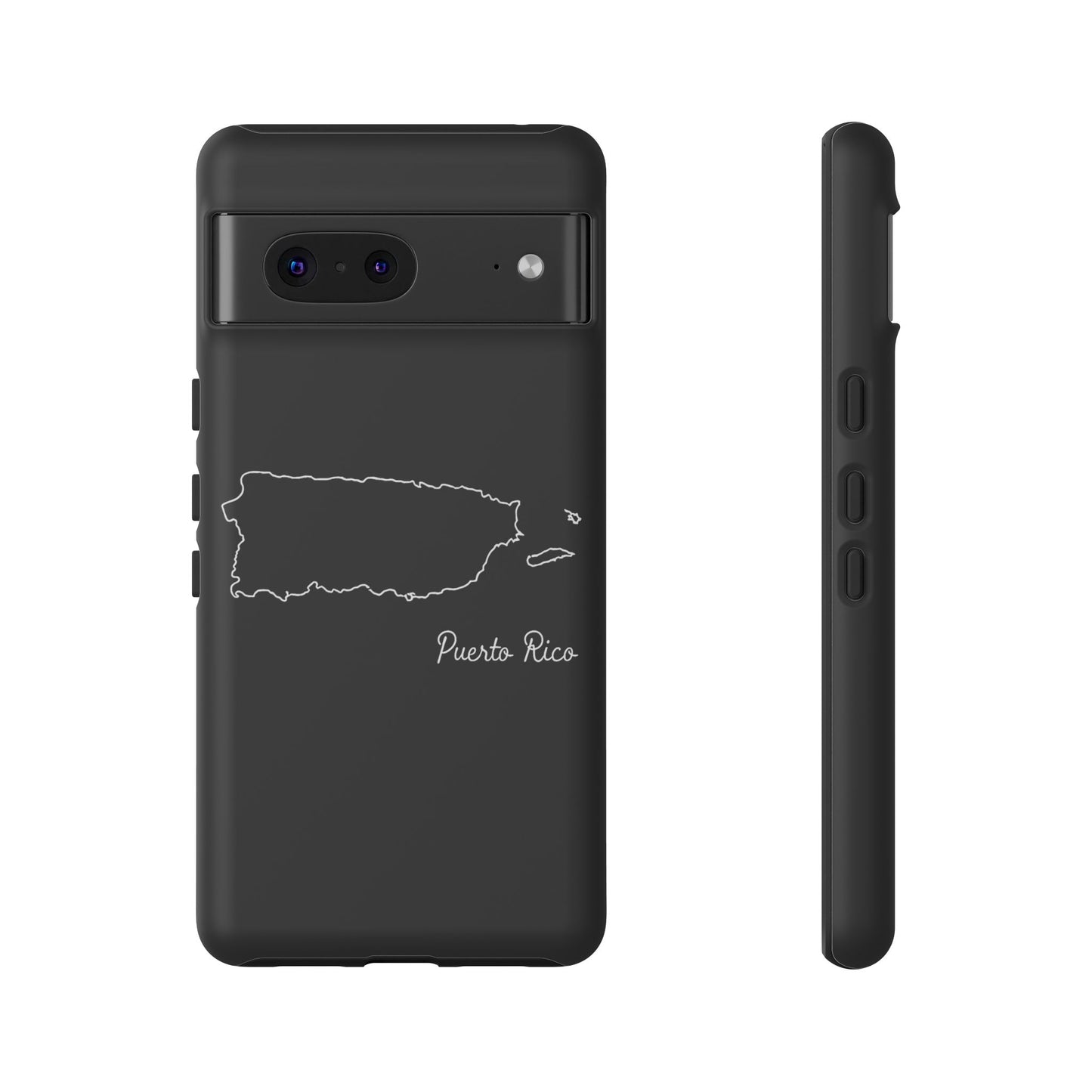 Puerto Rico Outline Phone Case – Minimal Country Map Tough Case (iPhone, Samsung, Pixel)