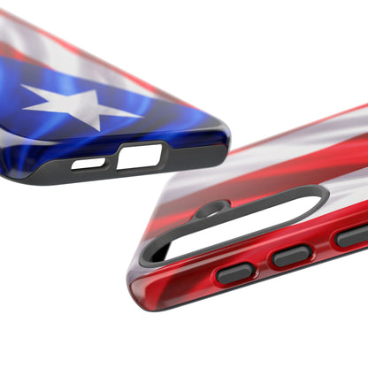 Puerto Rico Flag Phone Case | Boricua Pride Tough Case | Puerto Rican Flag Protective Cover for iPhone & Samsung
