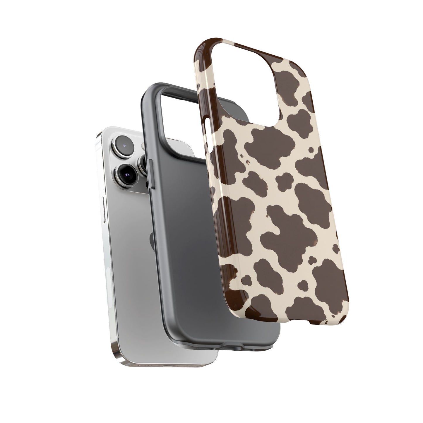Western Cow Print Tough Phone Case for iPhone Samsung Galaxy Pixel
