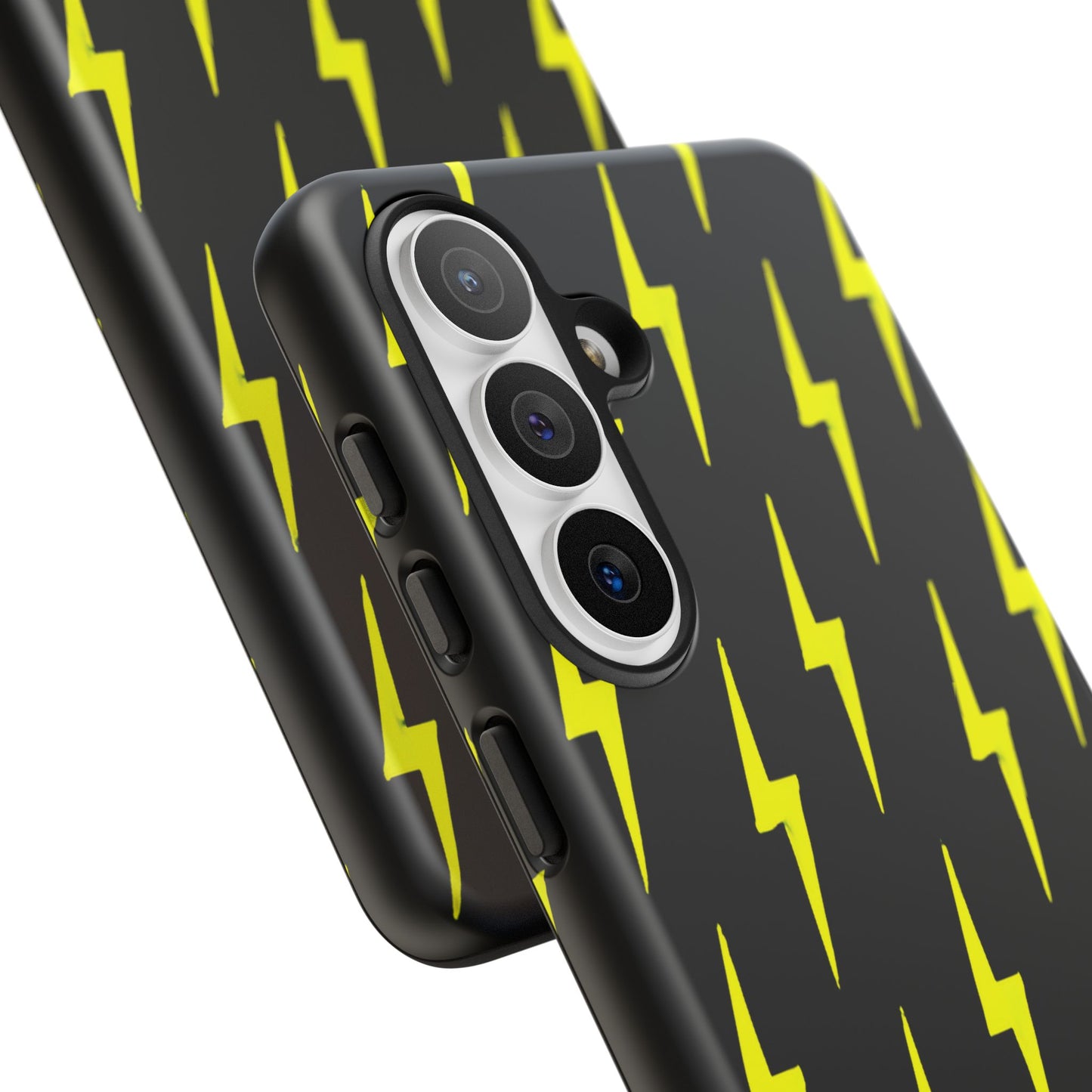 Yellow Lightning Bolt Tough Phone Case | Bold Electric Pattern Case for Iphone, Samsung Galaxy and Pixel