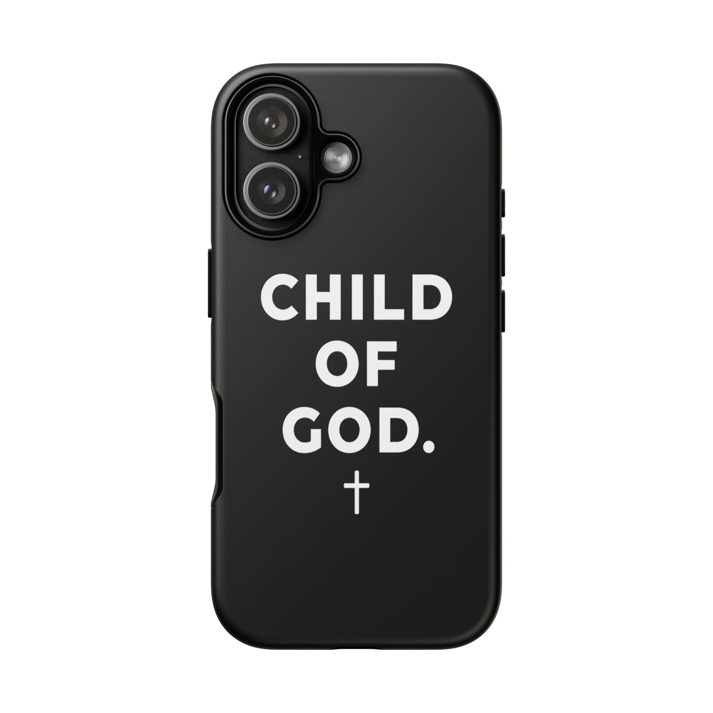 Child of God Phone Case Christian Black Aesthetic Cross Tough Cover