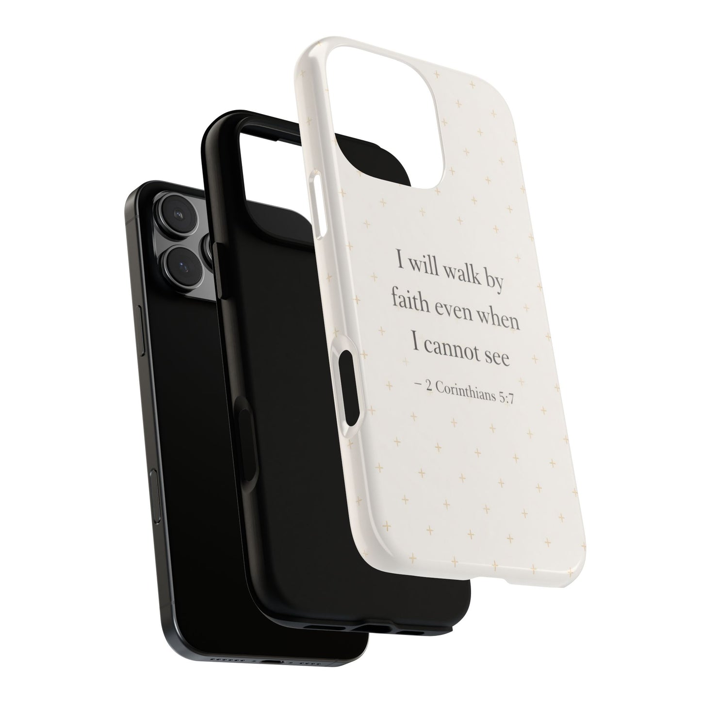 Walk by Faith Phone Case 2 Corinthians 5:7 Christian Bible Cover