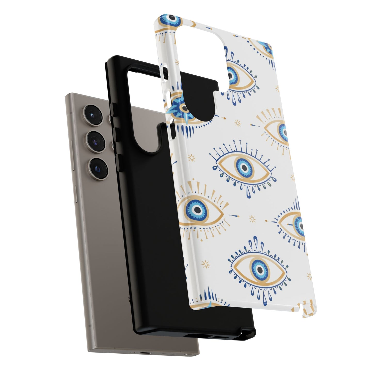 Blue Evil Eye Phone Case – Protective Slim Shockproof Cover for Iphone, Samsung Galaxy and Pixel