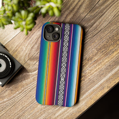 Serape Stripe Phone Case – Colorful Mexican Blanket Pattern Tough Case