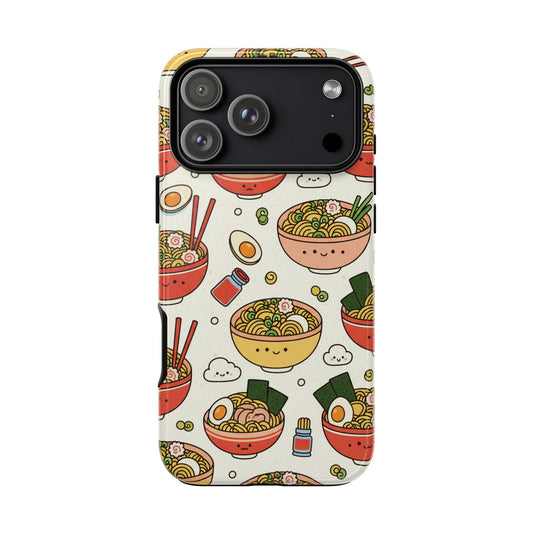 Kawaii Ramen Phone Case – Cute Japanese Food Pattern | Noodle Bowl Aesthetic Case